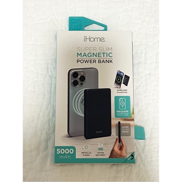 iHome Super Slim Magnetic Power Bank in Navy - Picture 1 of 7